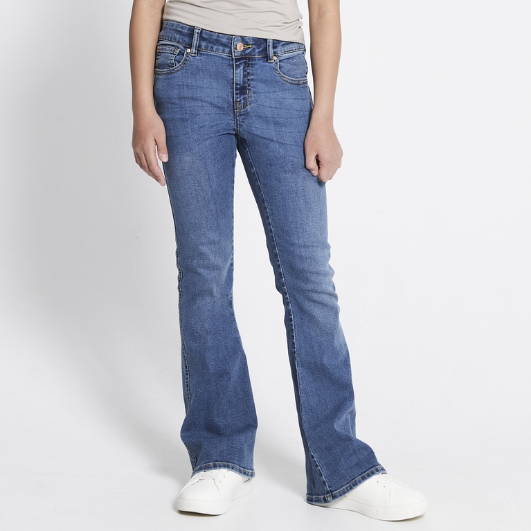 Back pocket bootcut jeans "90`s Boot star" Mid wash